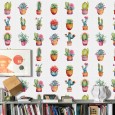 Ulticool Decoratie Sticker Tegels - Cactus Plant in Pot - 15x15 cm - 15 stuks Plakfolie Tegelstickers Muurstickers - Plaktegels Zelfklevend - Sticktiles - Badkamer - Keuken 