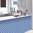 Ulticool Decoratie Sticker Tegels - Geometrische Wanddecoratie Blauw - 15x15 cm - 15 stuks Plakfolie Muurstickers Tegelstickers - Plaktegels Zelfklevend - Sticktiles - Badkamer - Keuken 