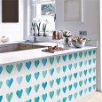 Ulticool Decoratie Sticker Tegels - Hart Zeegroen Liefde Hartjes Love Blauw - 15x15 cm - 15 stuks Plakfolie Muurstickers Tegelstickers - Plaktegels Zelfklevend - Sticktiles - Badkamer - Keuken 