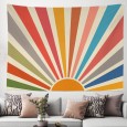 Ulticool - Zon Retro Vintage Zonsondergang - Wandkleed - 200x150 cm - Groot wandtapijt - Poster