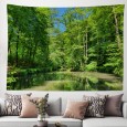 Ulticool - Bomen Bos Natuur Water Veluwe Nederland - Wandkleed - 200x150 cm - Groot wandtapijt - Poster 