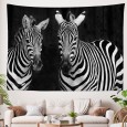 Ulticool - Zebra Safari Dieren Versiering - Wandkleed - 200x150 cm - Groot wandtapijt - Poster - Zwart Wit 