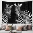 Ulticool - Zebra Safari Dieren Versiering - Wandkleed - 200x150 cm - Groot wandtapijt - Poster - Zwart Wit 