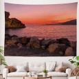 Ulticool - Spanje Zonsondergang Sunset - Decoratie Wandkleed - 200x150 cm - Groot wandtapijt - Poster - Roze Rood