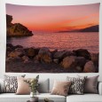 Ulticool - Spanje Zonsondergang Sunset - Decoratie Wandkleed - 200x150 cm - Groot wandtapijt - Poster - Roze Rood