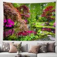 Ulticool - Bomen Bloemen Bloesem Natuur Water Park - Wandkleed - 200x150 cm - Groot wandtapijt - Poster 