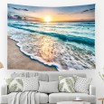 Ulticool - Zee Golven Strand Natuur - Wandkleed - 200x150 cm - Groot wandtapijt - Poster