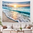 Ulticool - Zee Golven Strand Natuur - Wandkleed - 200x150 cm - Groot wandtapijt - Poster