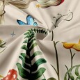 Ulticool - Paddestoel Vlinder Slak Kinderkamer - Wandkleed - 200x150 cm - Groot wandtapijt - Poster - Beige Rood Geel Groen