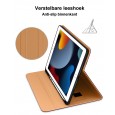 Dasaja iPad 10.2 (2019 / 2020 / 2021) leren hoes paars met pen houder