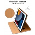 Dasaja iPad 10.2 (2019 / 2020 / 2021) leren hoes blauw met pen houder