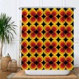 Ulticool Douchegordijn - Retro Vintage Flowers 60's 70's  - 180 x 200 cm - met 12 ringen 