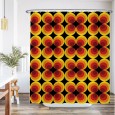 Ulticool Douchegordijn - Retro Vintage Flowers 60's 70's  - 180 x 200 cm - met 12 ringen 