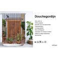 Ulticool Douchegordijn - Deur Planten Kat - 180 x 200 cm - met 12 ringen 