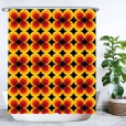 Ulticool Douchegordijn - Retro Vintage Flowers 60's 70's  - 180 x 200 cm - met 12 ringen 