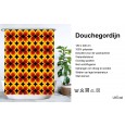Ulticool Douchegordijn - Retro Vintage Flowers 60's 70's  - 180 x 200 cm - met 12 ringen 