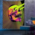Ulticool - Skelet - Glow in de Dark - Blacklight Party Wandkleed Achtergronddoek - 200x150 cm - Backdrop UV Lamp Reactive - Groot wandtapijt - Poster - Neon Verlichting