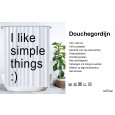 Ulticool Douchegordijn - Eenvoudig Leven Minimalisme - 180 x 200 cm - met 12 ringen 