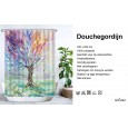 Ulticool Douchegordijn - Boom Tree of Life  - 180 x 200 cm - met 12 ringen 