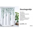 Ulticool Douchegordijn - Bladeren Hangplant - 180 x 200 cm - met 12 ringen 