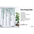 Ulticool Douchegordijn - Bladeren Hangplant - 180 x 200 cm - met 12 ringen 