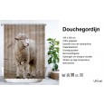 Ulticool Douchegordijn - Schaap Lammetje Dier - 180 x 200 cm - met 12 ringen 