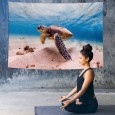 Ulticool - Schildpad Oceaan Zee Aquarium Eiland Strand - Wandkleed - 200x150 cm - Groot wandtapijt - Poster