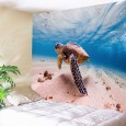 Ulticool - Schildpad Oceaan Zee Aquarium Eiland Strand - Wandkleed - 200x150 cm - Groot wandtapijt - Poster