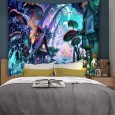 Ulticool - Psychedelisch Huis Natuur Wiet Paddestoel  - Wandkleed - 200x150 cm - Groot wandtapijt - Poster 