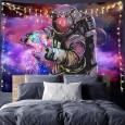 Ulticool - Astronaut Paars Heelal - Wandkleed - 200x150 cm - Groot wandtapijt - Poster