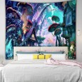 Ulticool - Psychedelisch Huis Natuur Wiet Paddestoel  - Wandkleed - 200x150 cm - Groot wandtapijt - Poster 