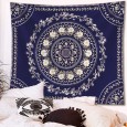 Ulticool - Mandala Bloemen Wit Bladeren Natuur - Wandkleed - 200x150 cm - Groot wandtapijt - Poster