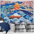 Ulticool - Slang Walvis Art Kunst Japan - Wandkleed - 200x150 cm - Groot wandtapijt - Poster