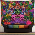 Ulticool - Skull Schedel Psychedelisch - Wandkleed - 200x150 cm - Groot wandtapijt - Poster