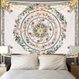 Ulticool - Mandala Bloemen Natuur - Wandkleed - 200x150 cm - Groot wandtapijt - Poster