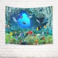 Ulticool - Dolfijn Vissen Aquarium Planten Koraal Zee - Wandkleed - 200x150 cm - Groot wandtapijt - Poster