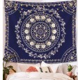 Ulticool - Mandala Bloemen Wit Bladeren Natuur - Wandkleed - 200x150 cm - Groot wandtapijt - Poster