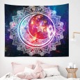 Ulticool - Mandala Wit Zon Maan - Wandkleed - 200x150 cm - Groot wandtapijt - Poster 