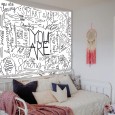 Ulticool - Positief Denken Zen Geluk Zelfvertrouwen  - Wandkleed - 200x150 cm - Groot wandtapijt - Poster