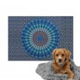 Ulticool - Deken Hondenmand - Hond Kat Poes - Mandala Blauw - Fleece - Plaid op Bank - Mat Kussen - Achterbank Auto Kofferbak - Accessoire Dierenprint Versiering