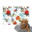 Ulticool - Deken Hondenmand - Hond Kat Poes - Bloem Vogel Natuur - Fleece - Plaid op Bank - Mat Kussen - Achterbank Auto Kofferbak  - Accessoire Dierenprint Versiering 