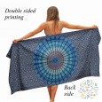 Ulticool - Handdoek - Mandala Blauw - Badhanddoek - Strandlaken - Handdoek Microvezel - Sneldrogend Badlaken - 160 x 80 cm - voor reizen fitness gym sport