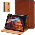 Dasaja iPad 10.9 (2022) / iPad 11 (2025) leren hoes bruin met pen houder