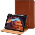 Dasaja iPad 10.9 (2022) / iPad 11 (2025) leren hoes bruin met pen houder