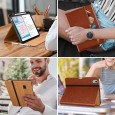 Dasaja iPad 10.9 (2022) / iPad 11 (2025) leren hoes bruin met pen houder