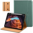 Dasaja iPad 10.9 (2022) / iPad 11 (2025) leren hoes groen met pen houder