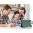 Dasaja iPad 10.9 (2022) / iPad 11 (2025) leren hoes groen met pen houder