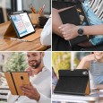 Dasaja iPad 10.9 (2022) / iPad 11 (2025) leren hoes zwart met pen houder