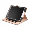 iPad Air 1 / Air 2 / 9.7 (2017 / 2018) leren case / hoes - incl. standaard met 3 standen - Grijs Zwart