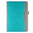 iPad Air 1 / Air 2 / 9.7 (2017 / 2018) leren case / hoes - incl. standaard met 3 standen - Zee Groen Grijs